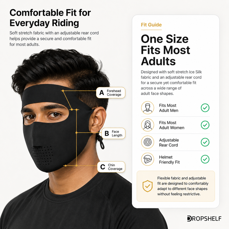 Full Face UV Protection Mask | No Tan, No dust