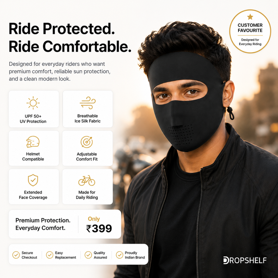 Full Face UV Protection Mask | No Tan, No dust