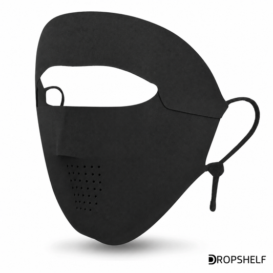 Dropshelf Full Face UV Protection Mask | UPF 50+ Sun Cover for Bike Riding | Breathable Ice-Silk | Men & Women