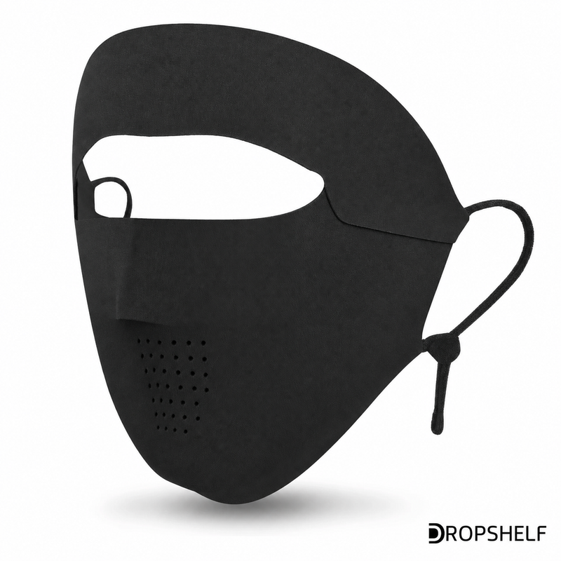 Dropshelf Full Face UV Protection Mask | UPF 50+ Sun Cover for Bike Riding | Breathable Ice-Silk | Men & Women