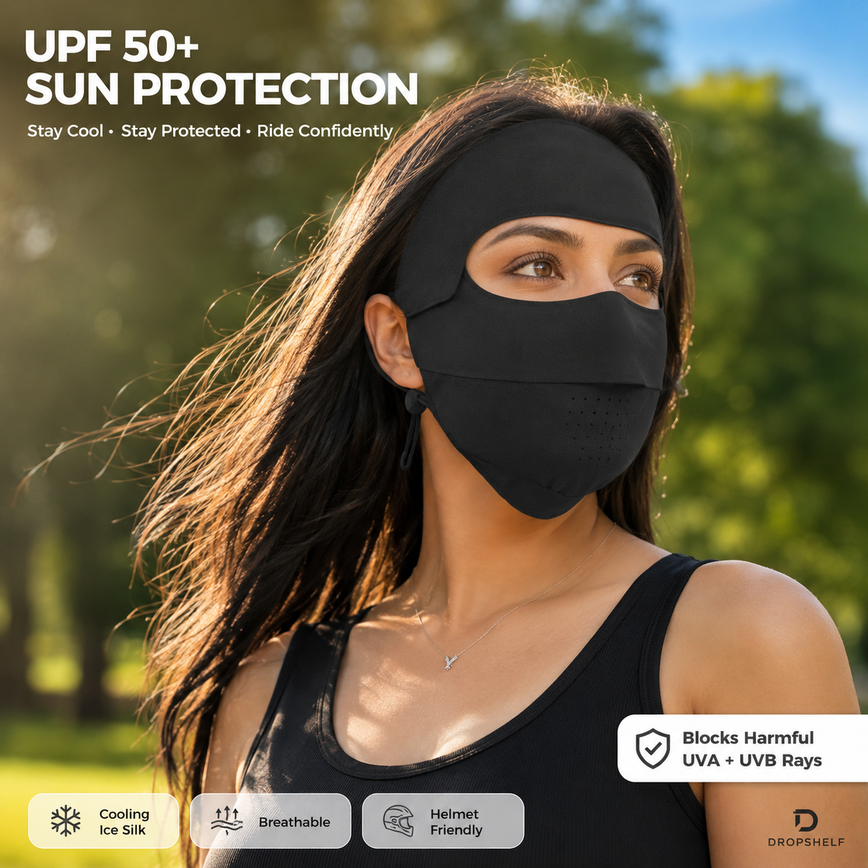 Full Face UV Protection Mask | No Tan, No dust