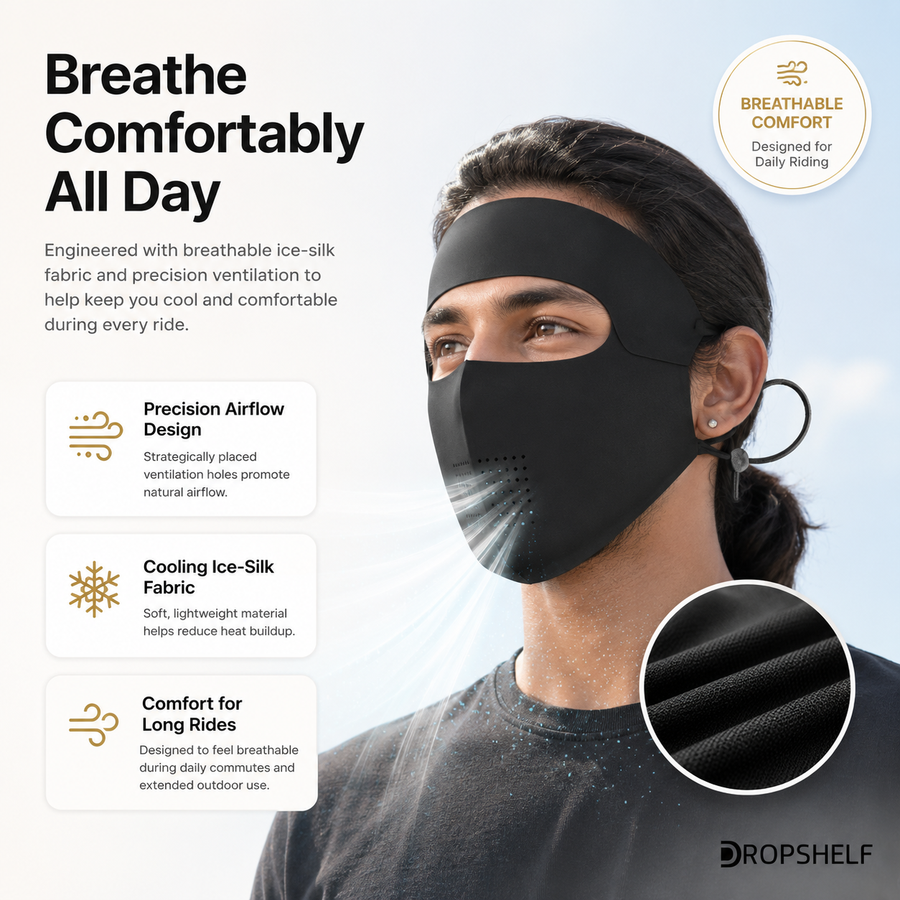 Full Face UV Protection Mask | No Tan, No dust