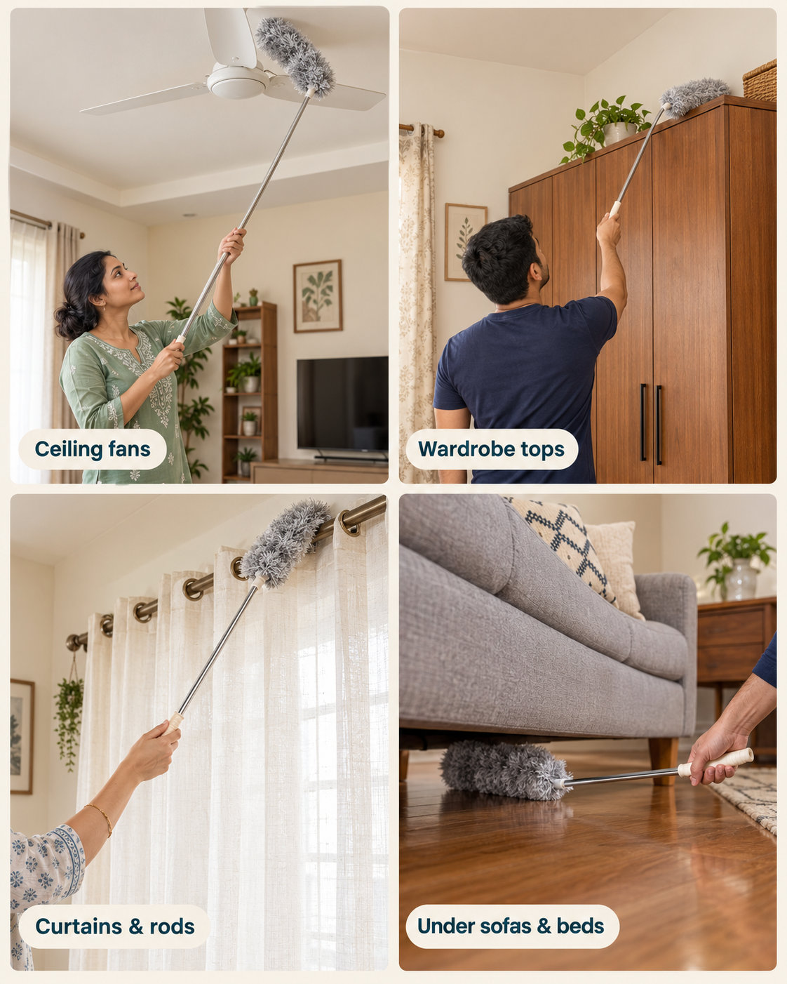 Extendable Long Handle Dust Cleaner