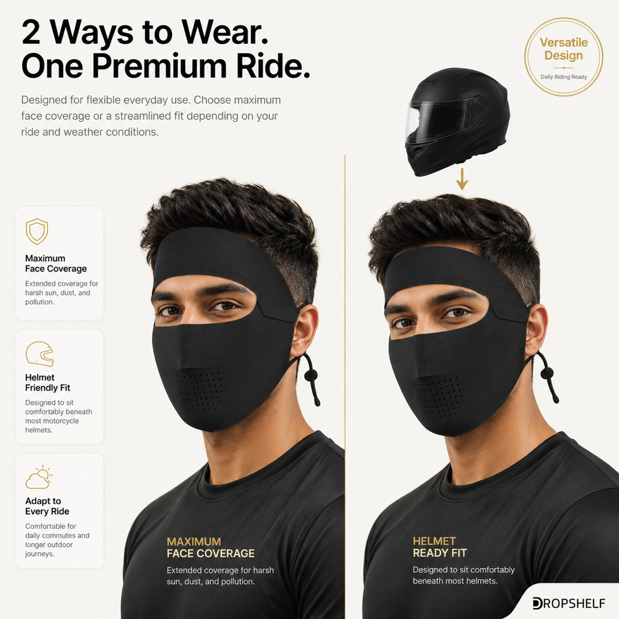 Full Face UV Protection Mask | No Tan, No dust