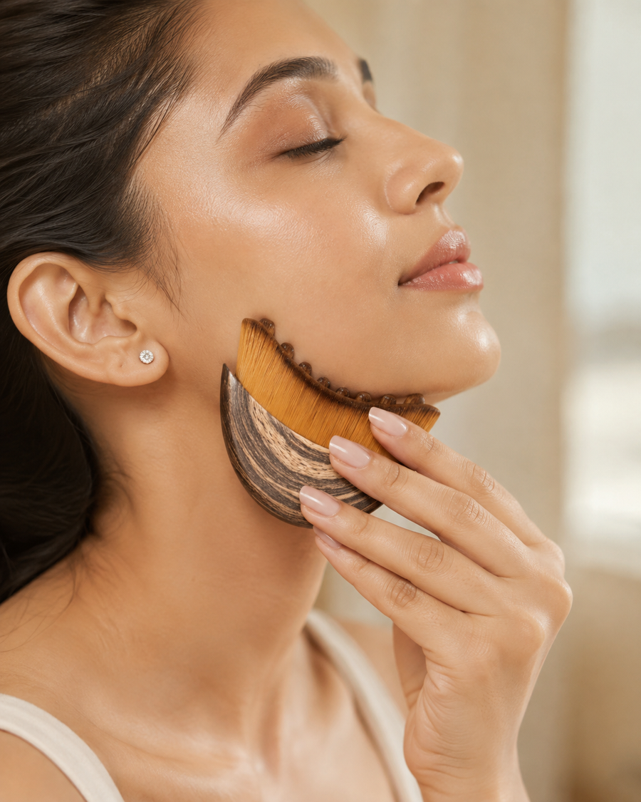 DropShelf — Wooden Facial Sculpting Brush