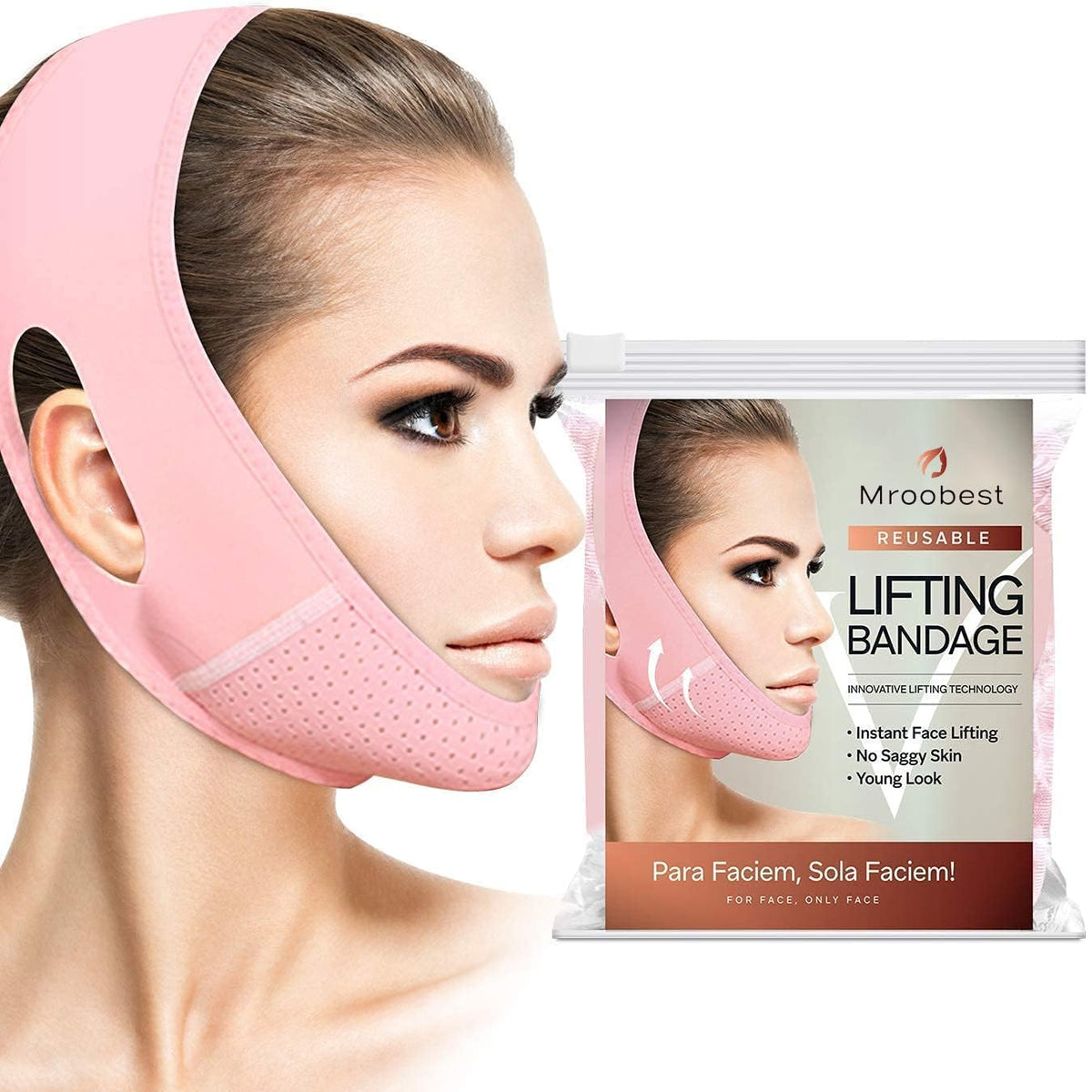 Dropshelf Reusable V-Line Face Slimming Mask – Double Chin Reducer & Face Lifting Belt
