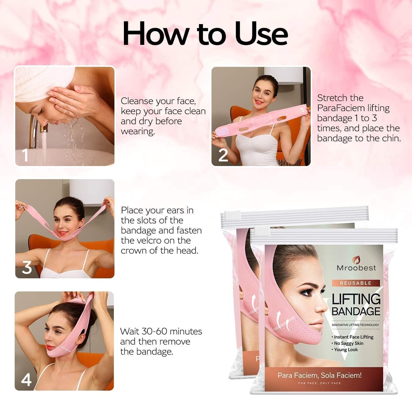 Dropshelf Reusable V-Line Face Slimming Mask – Double Chin Reducer & Face Lifting Belt