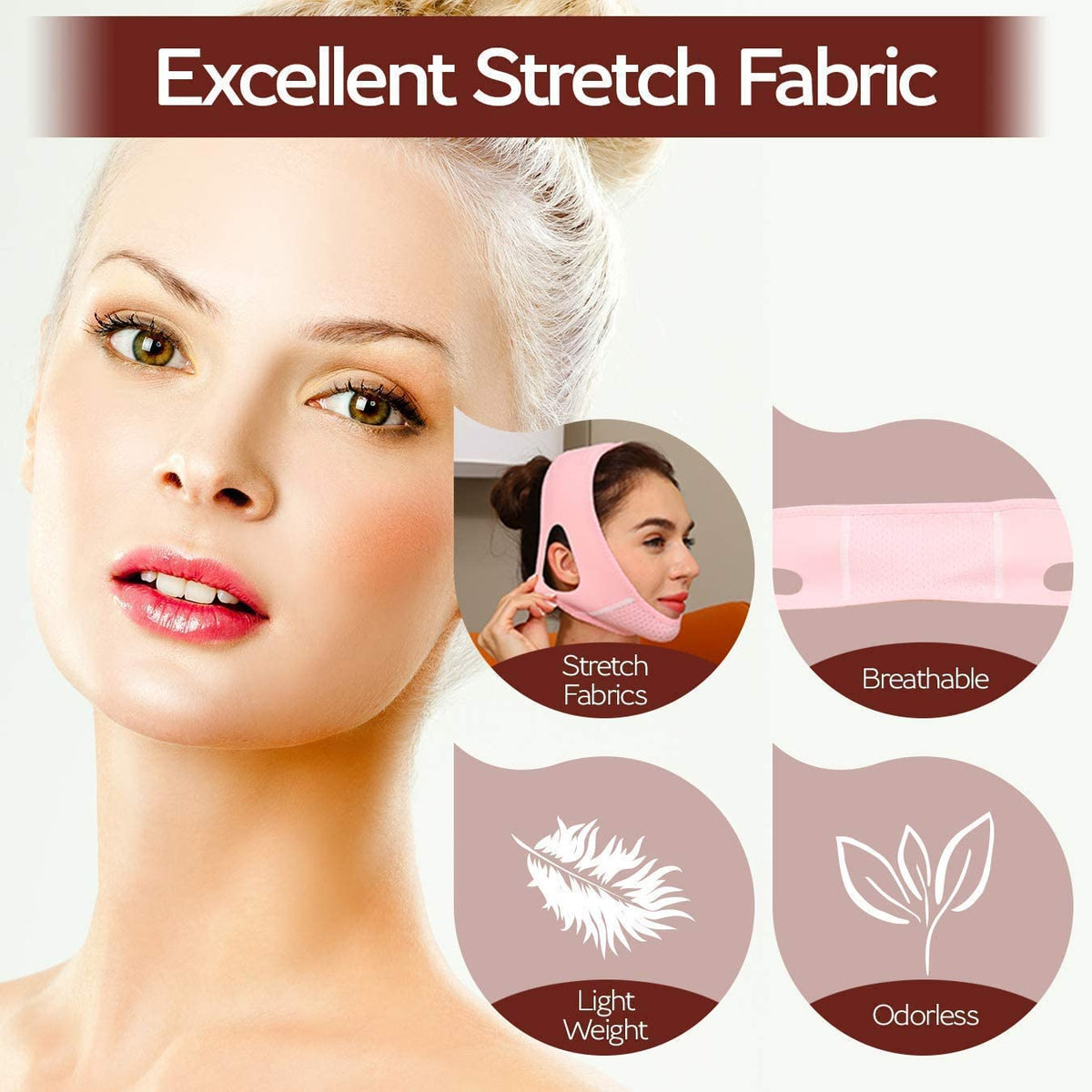 Dropshelf Reusable V-Line Face Slimming Mask – Double Chin Reducer & Face Lifting Belt