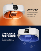 Portable Foldable Hot Air Drying Wardrobe | 600W Fast Drying | Timer Function