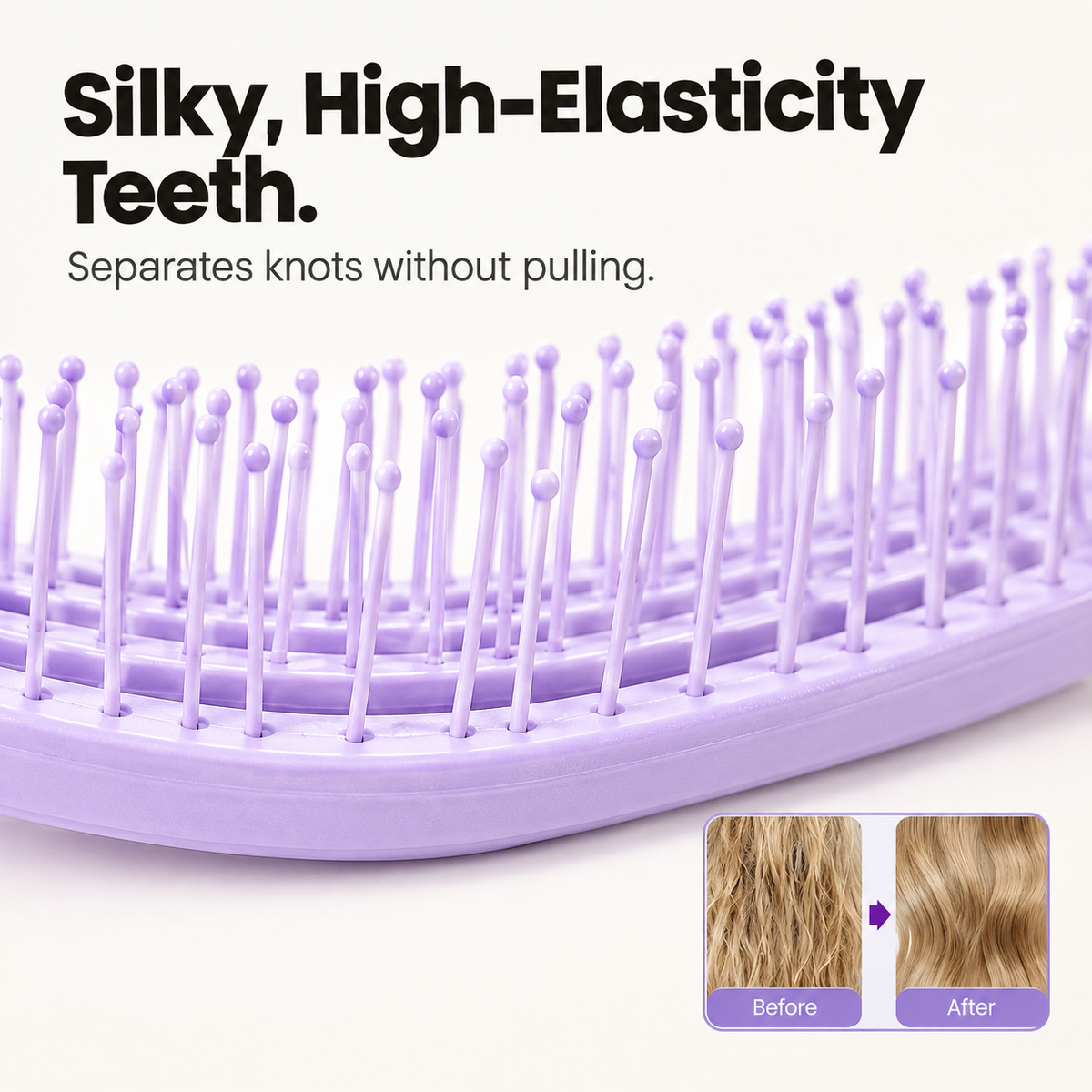 Curved Vented Detangling Hair Brush – For Wet, Dry, Thick & Curly Hair