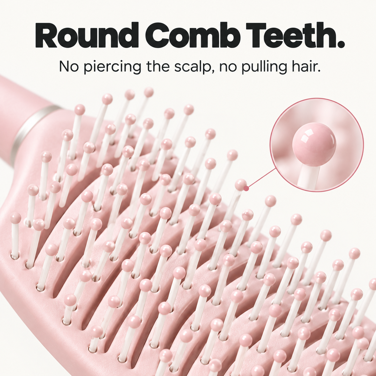 Curved Vented Detangling Hair Brush – For Wet, Dry, Thick & Curly Hair