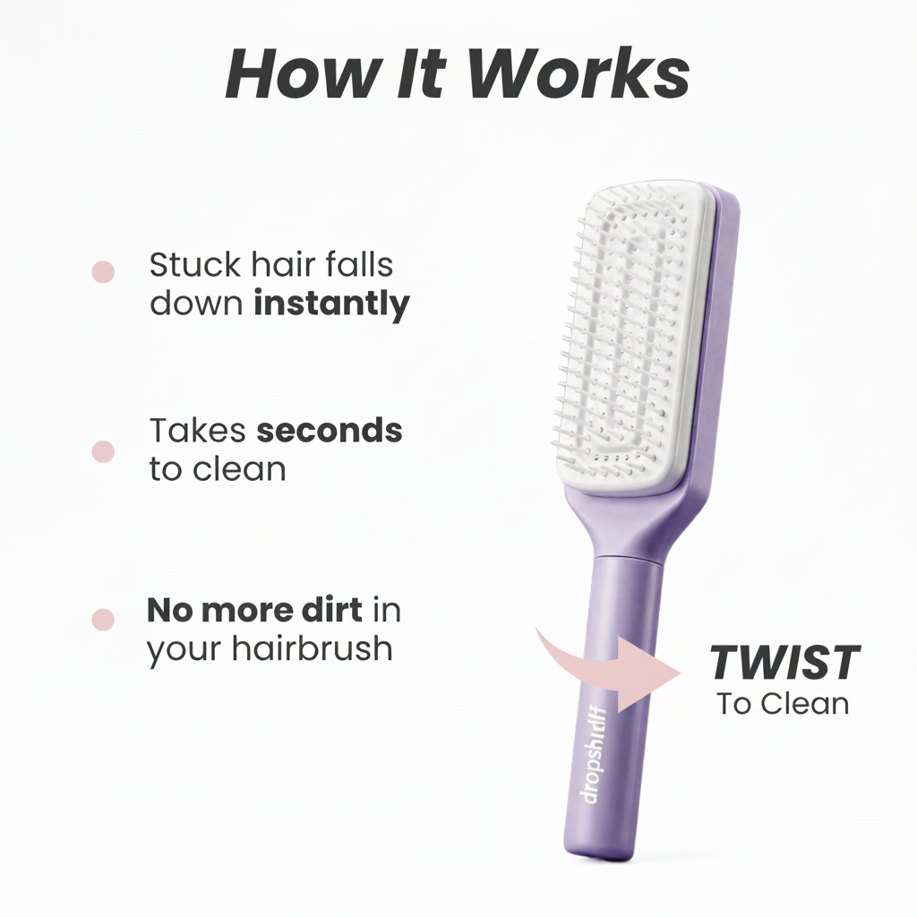 self cleaning hair brush