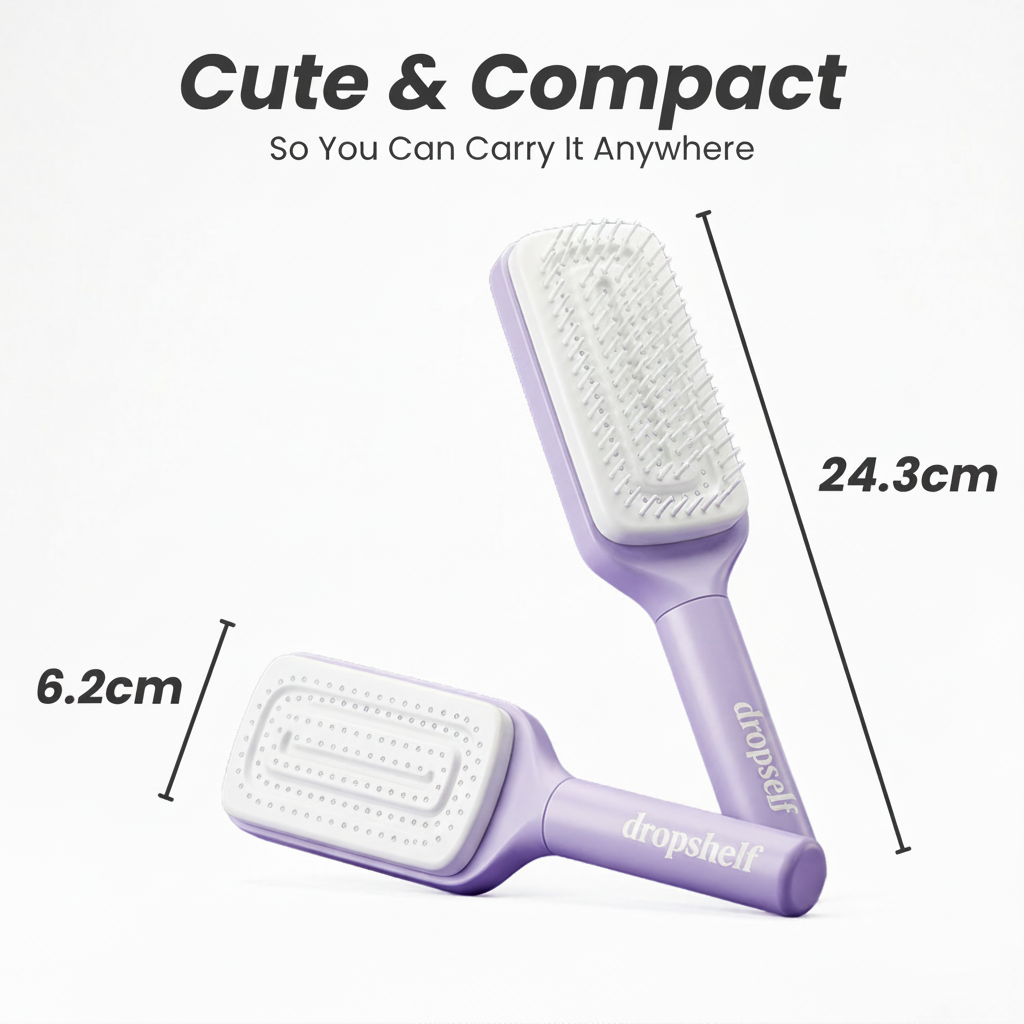 self cleaning hair brush