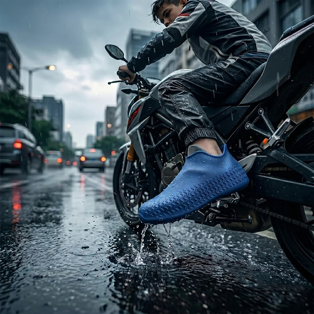 Waterproof Silicone Rain Shoe Cover – Reusable, Non-Slip, Fits All Shoes
