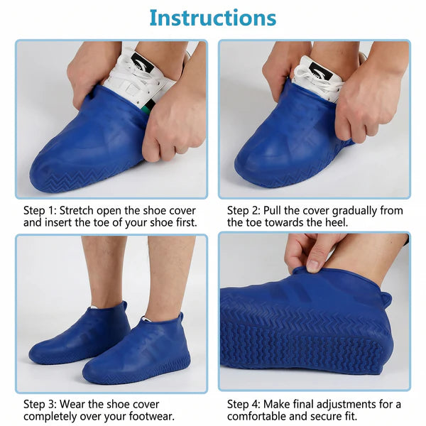 Waterproof Silicone Rain Shoe Cover – Reusable, Non-Slip, Fits All Shoes