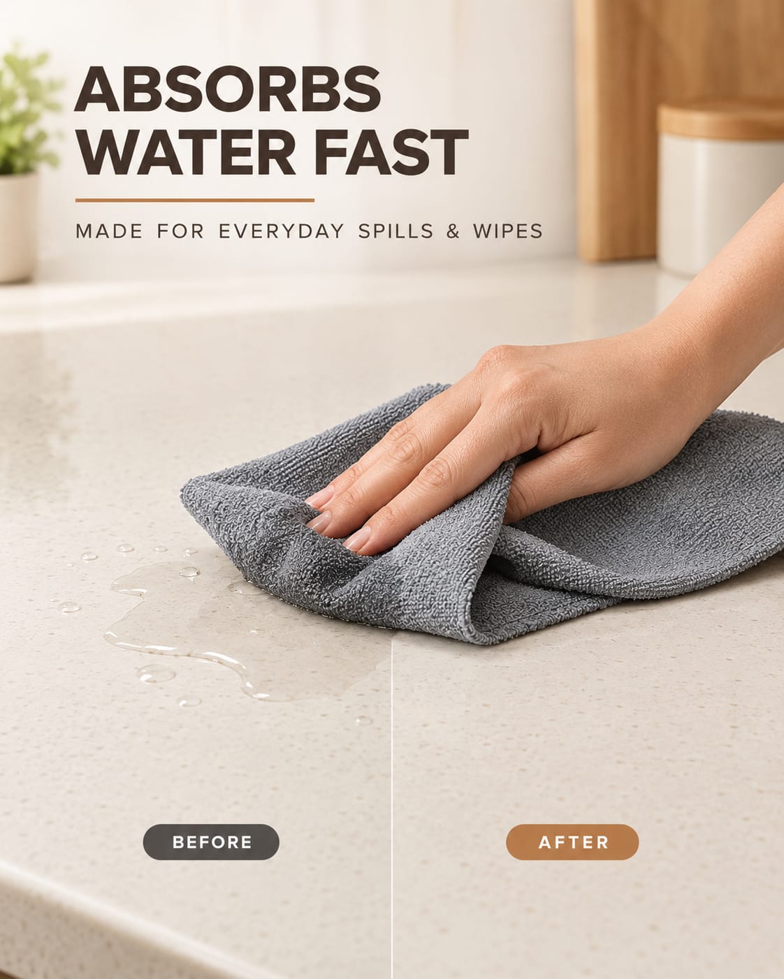 Multipurpose Reusable Microfiber Wipe Roll for Home & Kitchen Cleaning