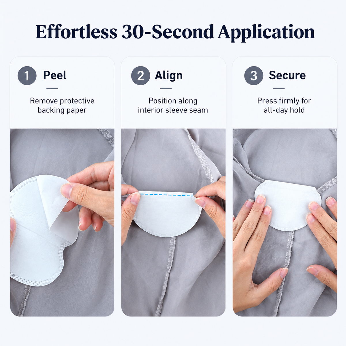 Underarm Sweat Pads (60 Pcs) – Stops Stains, Blocks Odor, Ultra-Thin
