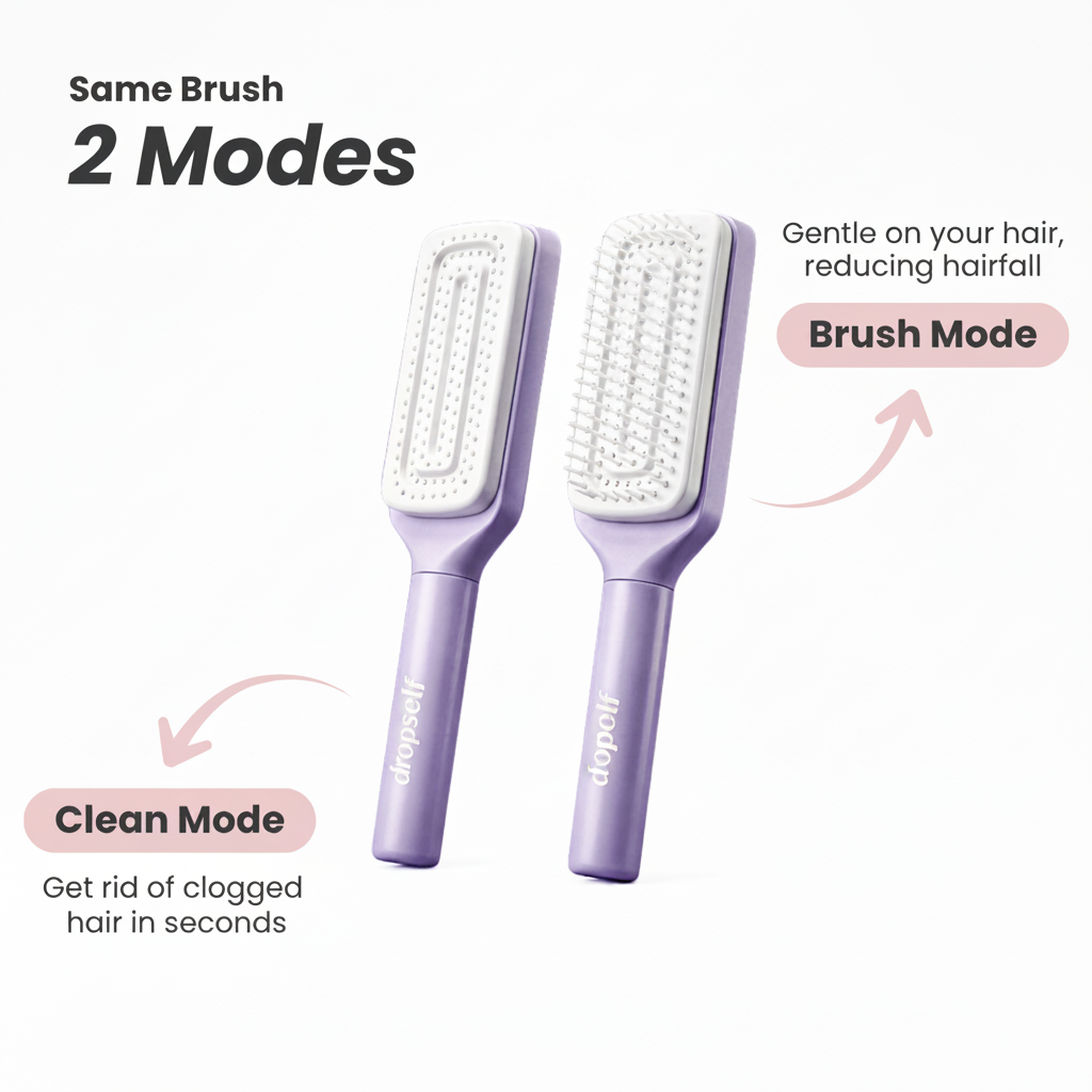 self cleaning hair brush