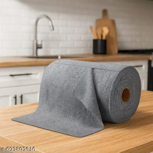 Multipurpose Reusable Microfiber Wipe Roll for Home & Kitchen Cleaning