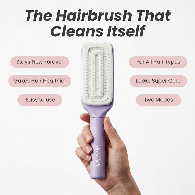 self cleaning hair brush